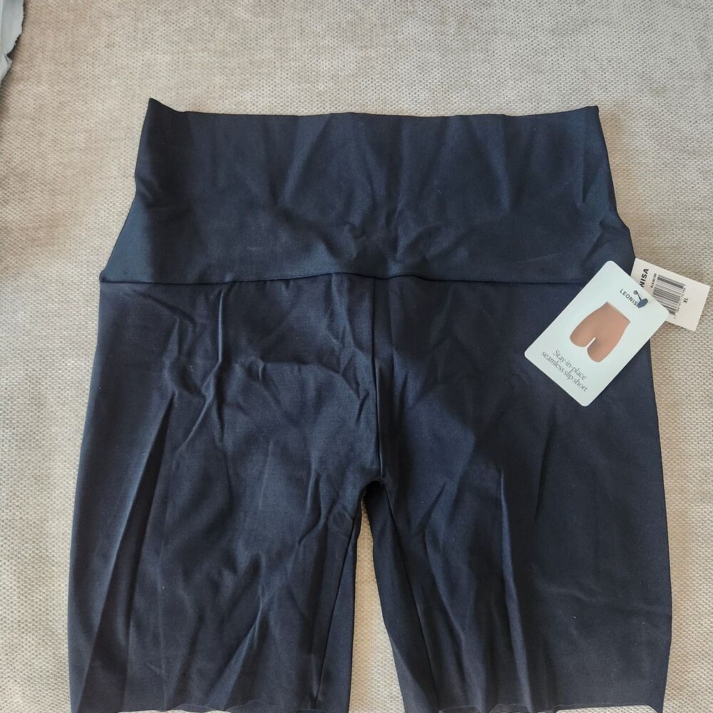 Leonisa Women's XL Black Stay In Place Seamless Slip Short NWT